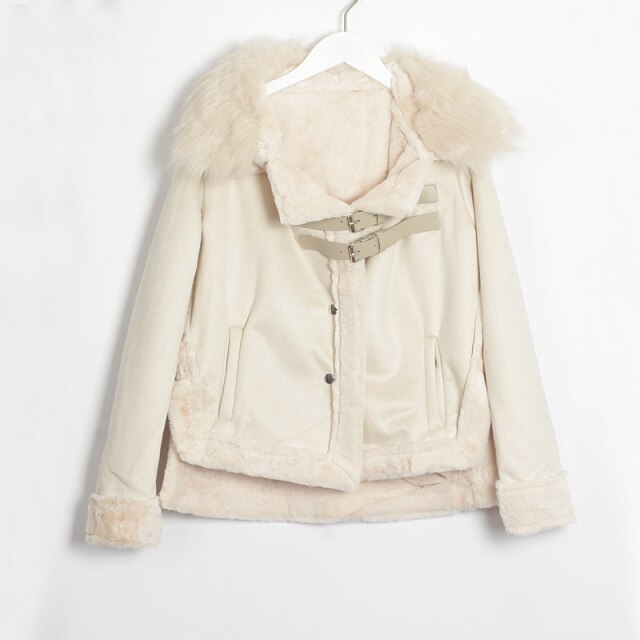 Winter Suede Leather Lamb Wool Jacket