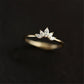 925 Sterling Silver 14k Gold Simple Crown Ring