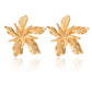 Elegance Gold Big Flower Drop Dangle Earring