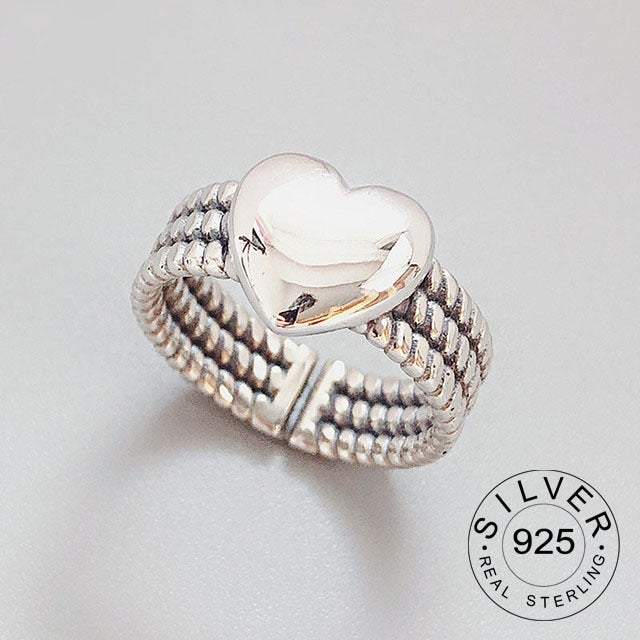 100% 925 Sterling Silver Open Ring
