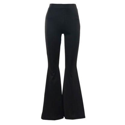 Fashion Women Slimming Pants Elastic High Waist Bell Bottoms Clothing Female Casual Flared Long Trousers