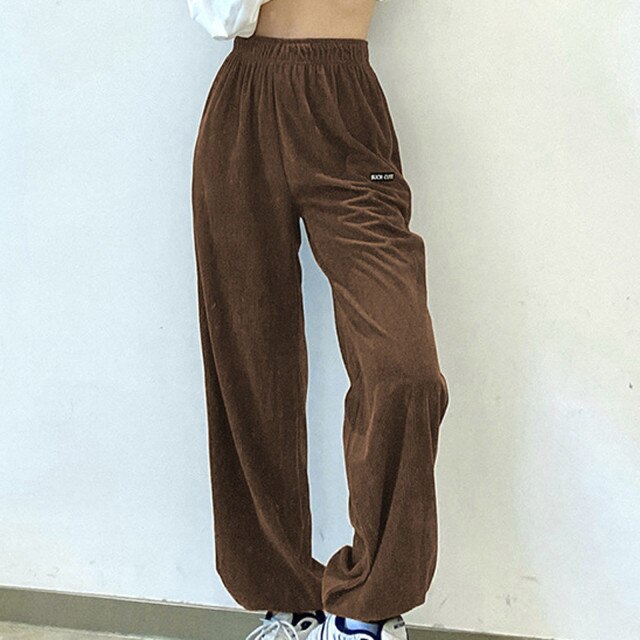 Brown Vintage Baggy Jeans Women 90s Streetwear Pockets Wide Leg Cargo Pants Y2K Low Waist Straight Denim Trousers