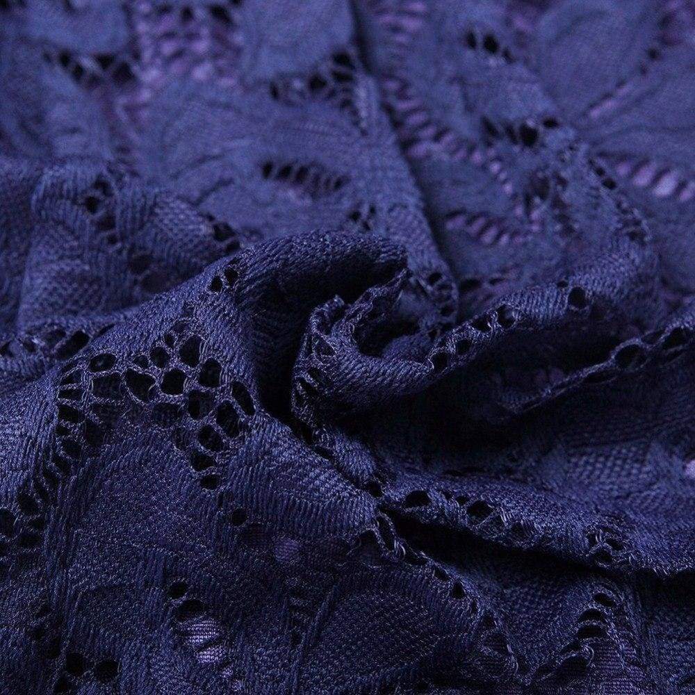 sexy patchwork lace dress slash neck fashion a-line dress