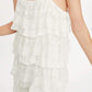 White Dress Lace Condole Belt Party Embroidery Summer Mini Women Dress