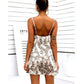 Women Nightwear Sleepwear Babydoll Printing Harness Slip Summer Beach Strappy V-Neck Mini Dress Sundress HOT