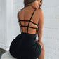 Women Sexy Summer Bandage Bodycon Strappy Dress Ladies Summer Boho Backless Stretchy Package Hip Slim Sundress