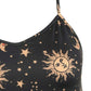 Women Starry moon pattern Printed O-Neck Sleeveless Dress