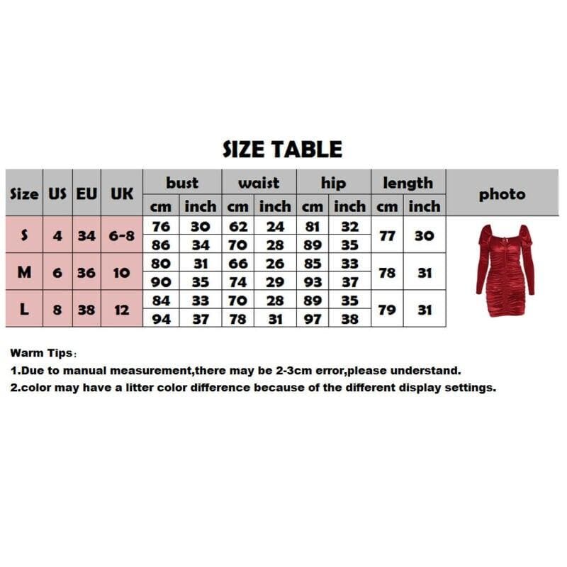 Women's Bodycon Dress Autumn Long Sleeve Square Neck Sexy Ladies Cocktail Party Tight Slim Fit Mini Pencil Dress