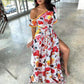 Women's Boho Maxi Dress Fashion Ladies Casual One Shoulder Floral Holiday Summer Beach Evening Party Long Sundress