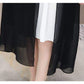 Women's Chiffon Dress - Open Side Split Dot Ladies Plus Size Dress